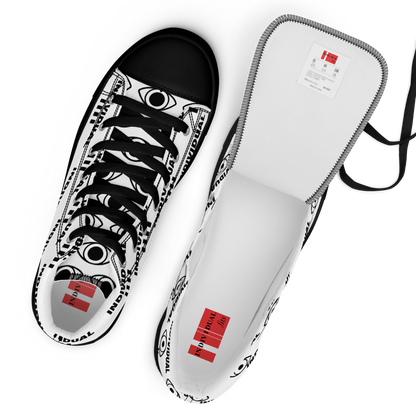 Men’s high top canvas shoes