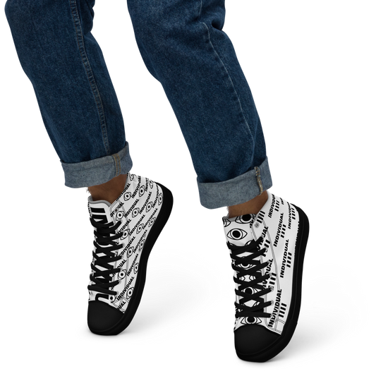 Men’s high top canvas shoes